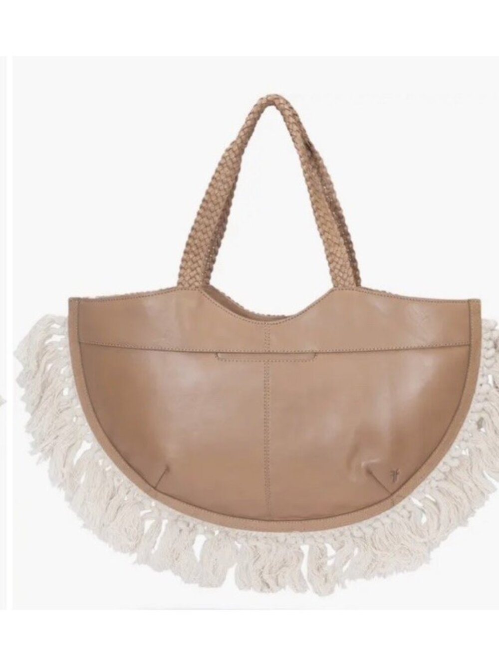 Frye Leather Tote Bag Ella Tassel Brown NEW W/TAGS! - Picture 2 of 5